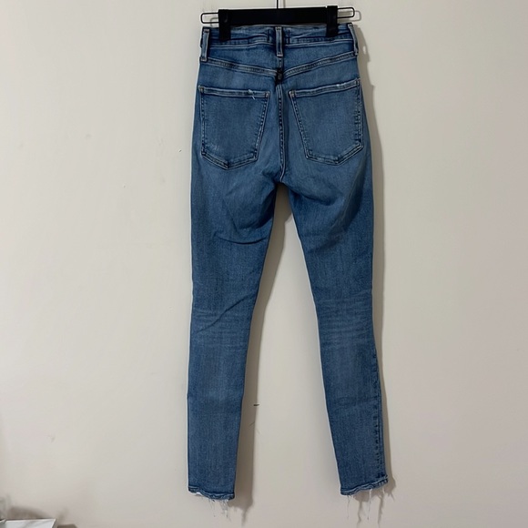 Agolde Medium Wash Distressed Sophie High Rise Skinny Denim Jeans Size 25 - Picture 7 of 11